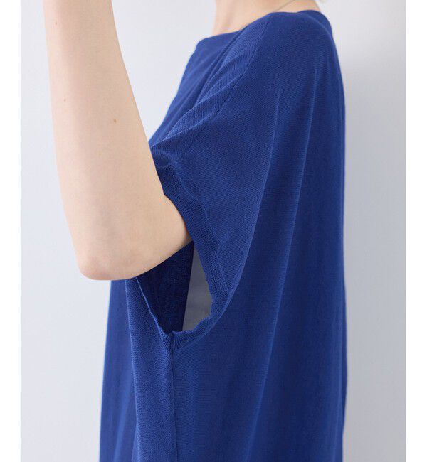 Rope&rsquo;Picnic「【UVカット・吸水速乾・遮熱】Comfort Seriesコンフォートシリーズ/二の腕が隠れるニット」|ニット・セーター|