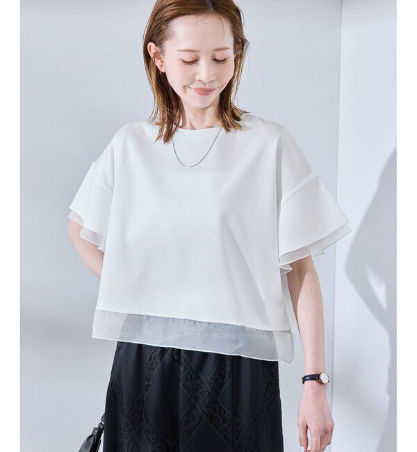 Rope&rsquo;Picnic「【UVカット・接触冷感】着丈が選べる70シルケットシアードッキングトップス」|Tシャツ・カットソー|