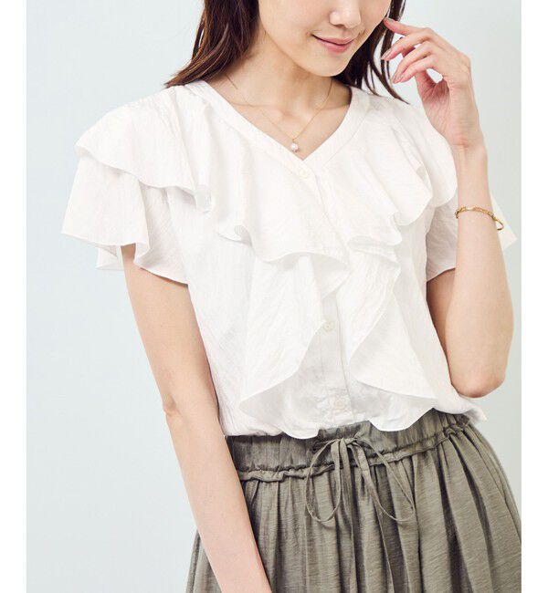 Rope&rsquo;Picnic「【emur/エミュール】ランダムラッフルブラウス」|シャツ・ブラウス|