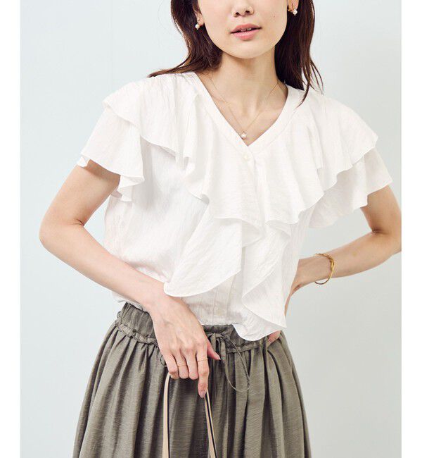 Rope&rsquo;Picnic「【emur/エミュール】ランダムラッフルブラウス」|シャツ・ブラウス|