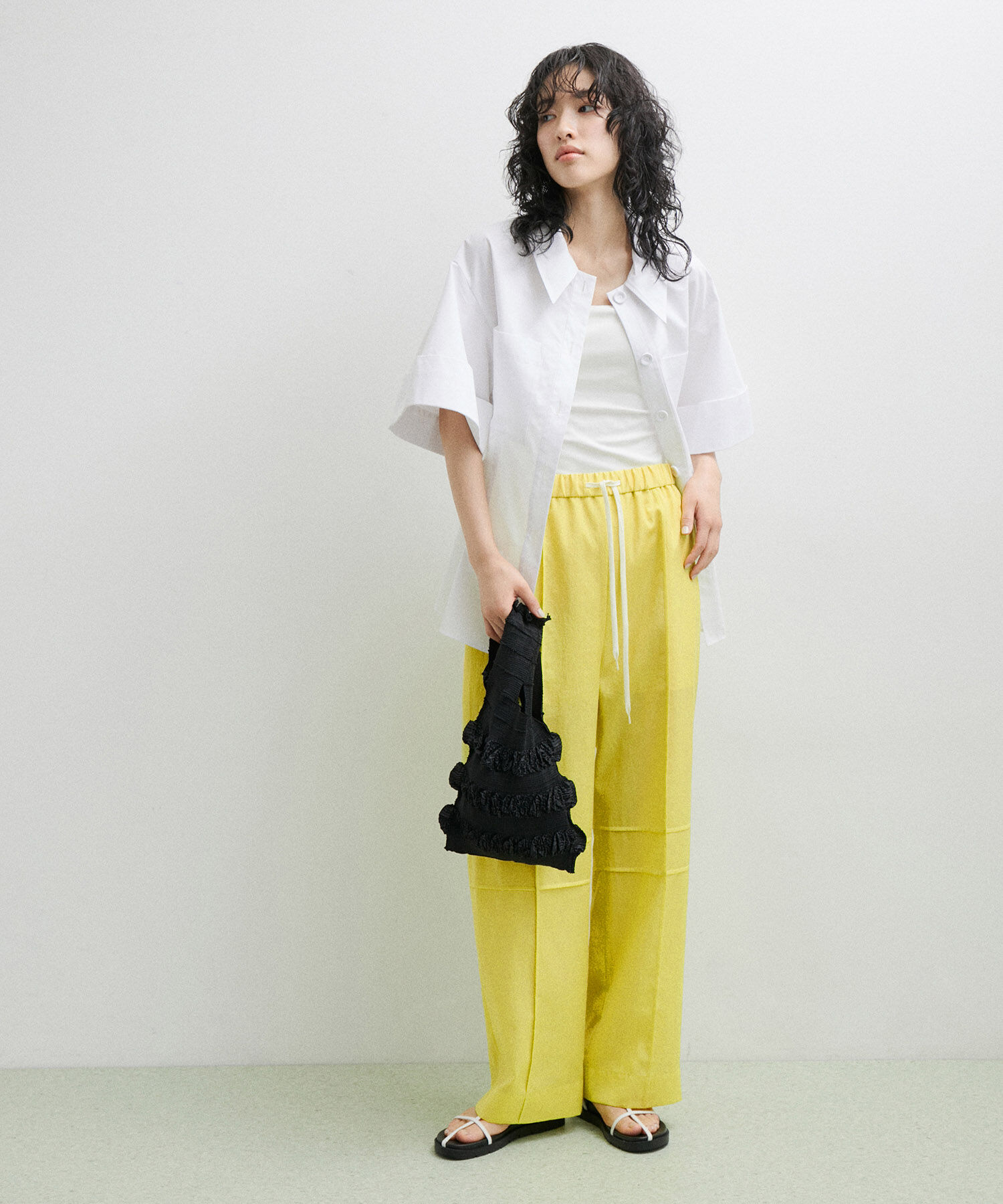 ADAM ET ROPE'「【サステナブル】シアーイージーパンツ」|その他|