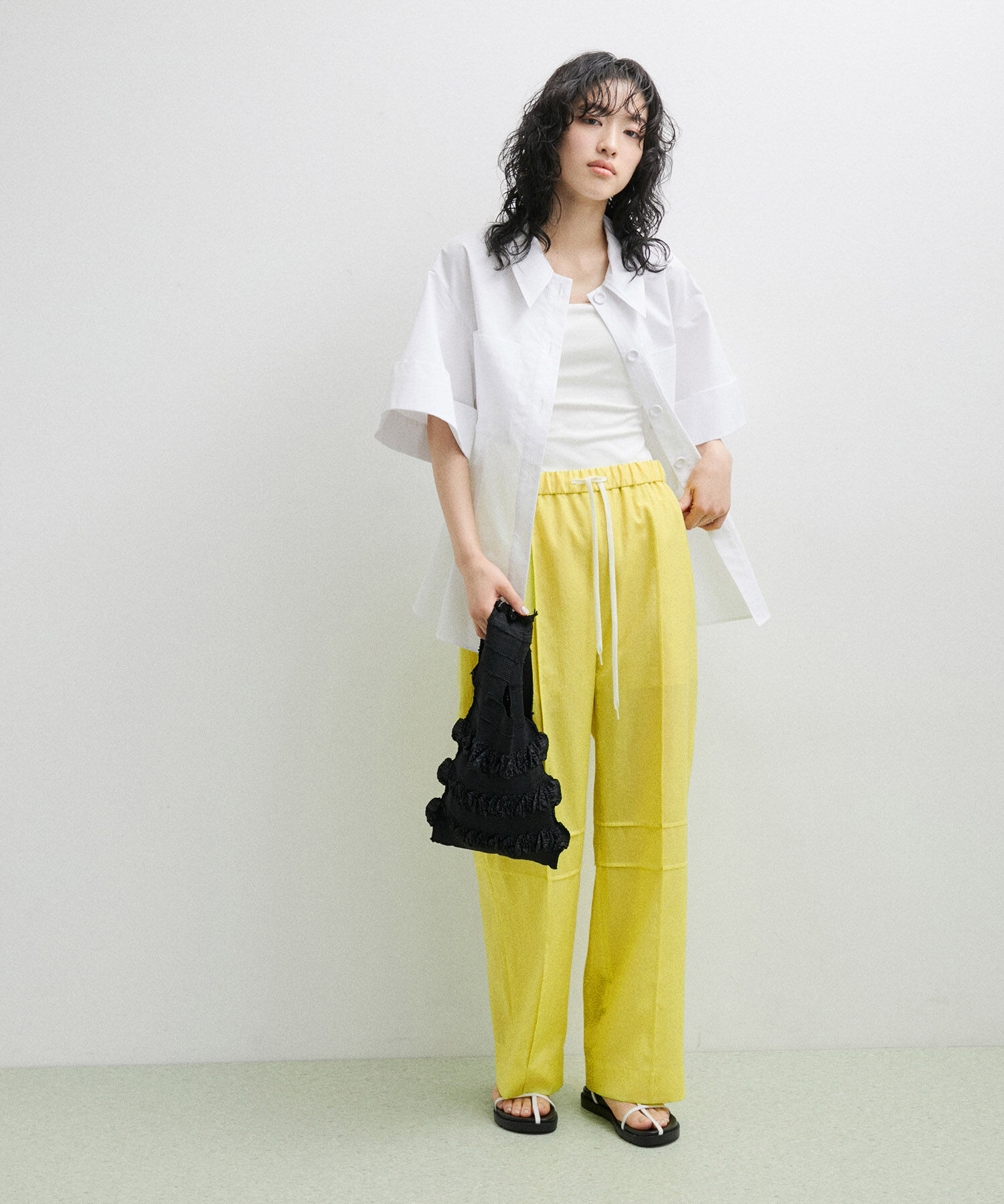 ADAM ET ROPE'「【サステナブル】シアーイージーパンツ」|その他|