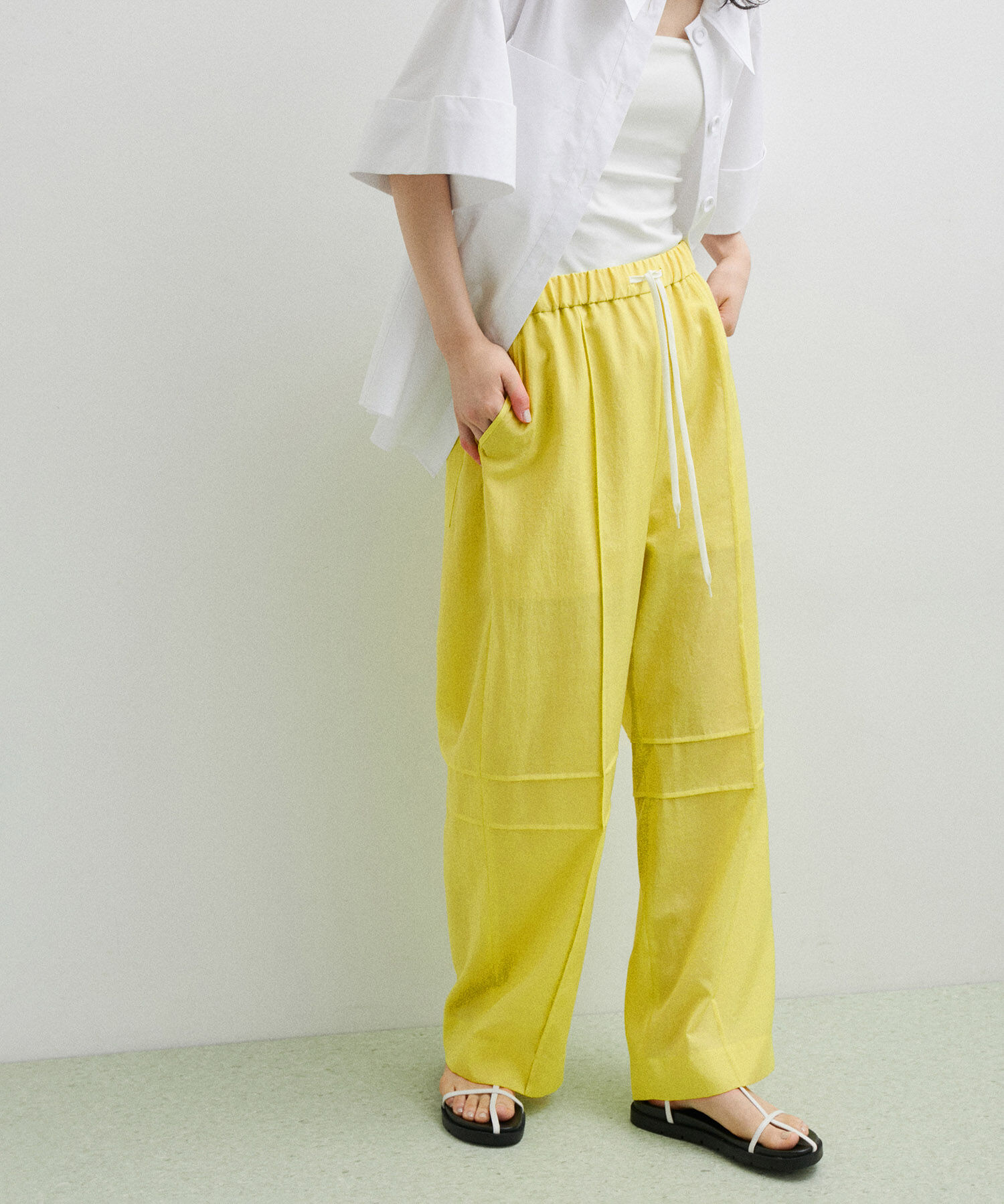 ADAM ET ROPE'「【サステナブル】シアーイージーパンツ」|その他|