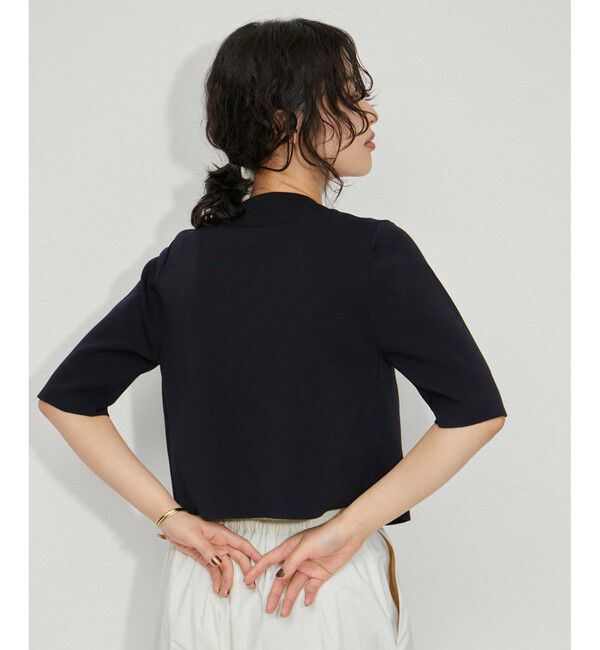 ADAM ET ROPE'「【サステナブル】クールタッチニットカーディガン」|カーディガン|