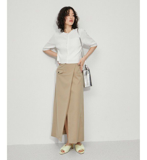 ADAM ET ROPE'「【サステナブル】クールタッチニットカーディガン」|カーディガン|