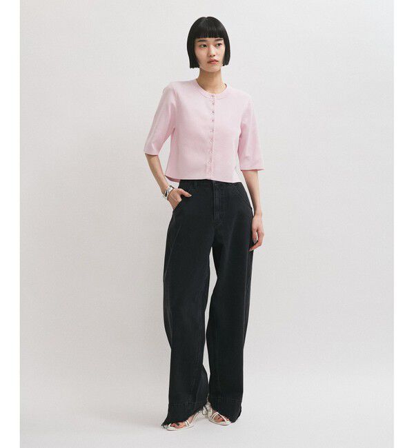 ADAM ET ROPE'「【サステナブル】クールタッチニットカーディガン」|カーディガン|