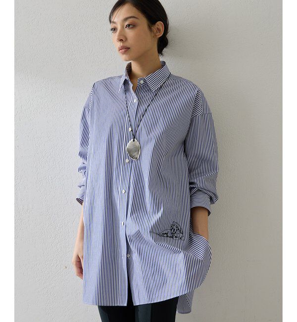  「＜一部カラー期間限定販売＞アニマル刺繍シャツ」|シャツ・ブラウス|