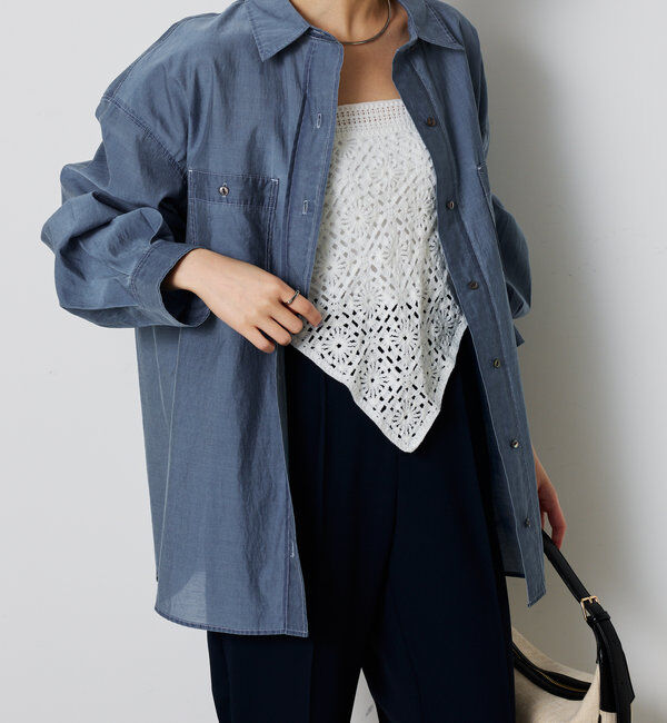  「シアーデニムシャツ」|シャツ・ブラウス|