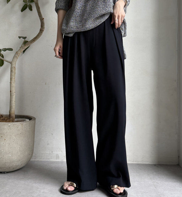  「【累計販売数3万枚突破/22色４サイズ展開！】タックワイドパンツ」|チノ|