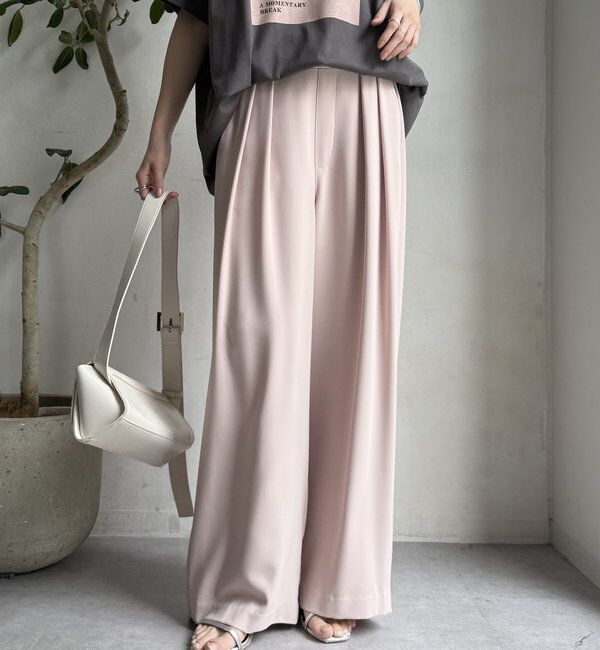  「【累計販売数3万枚突破/22色４サイズ展開！】タックワイドパンツ」|チノ|