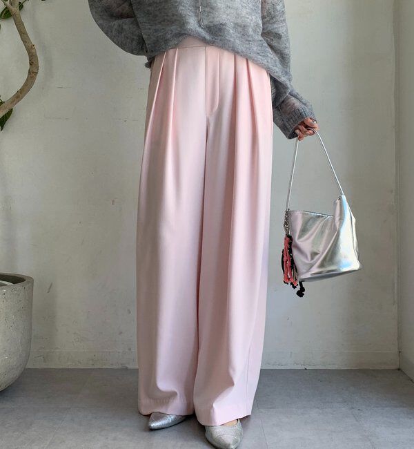  「【累計販売数3万枚突破/22色４サイズ展開！】タックワイドパンツ」|チノ|