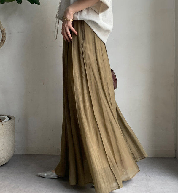  「シアーパネルプリーツスカート」|スカート|