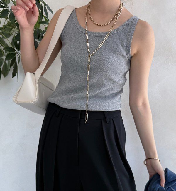  「【新色追加】リブタンク」|Tシャツ・カットソー|