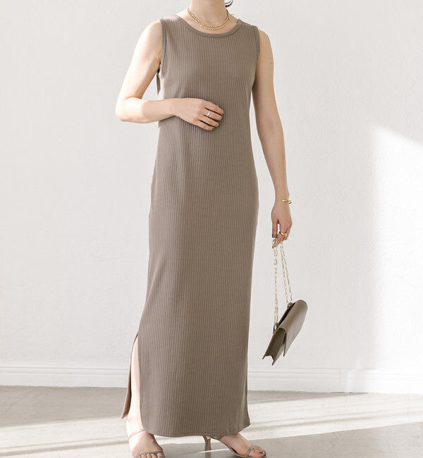  「【マイナス3kg/レビュー高評価☆】2WAYリブタンクワンピース」|ワンピース|