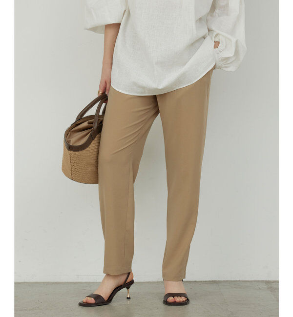 「【-3kg見えパンツ】【リニューアル！】ジャージーテーパードパンツ」|チノ|