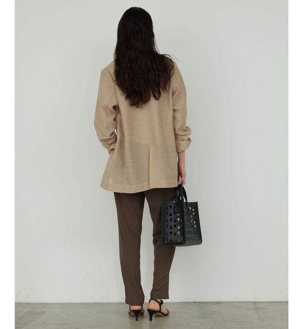  「【-3kg見えパンツ】【リニューアル！】ジャージーテーパードパンツ」|チノ|