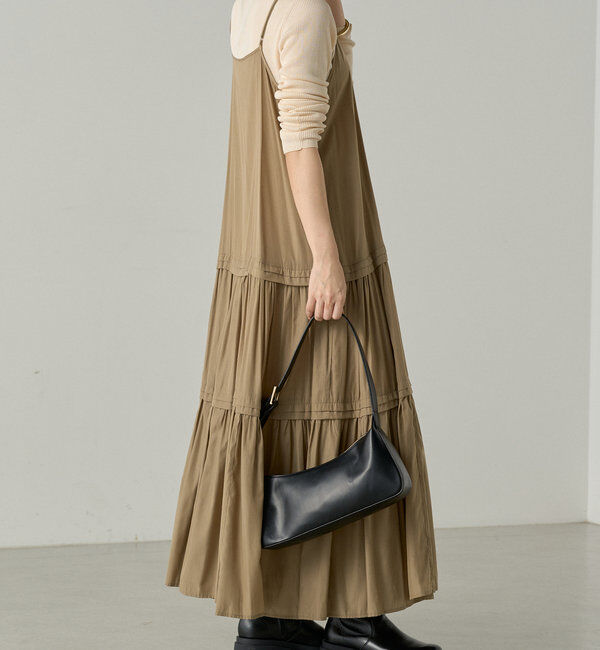  「【3サイズ展開】サテンティアードキャミワンピース」|ワンピース|