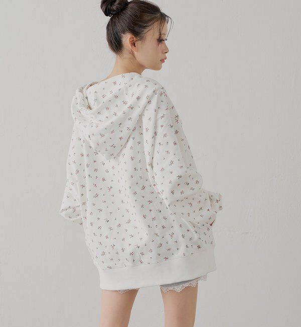  「花柄ルーズパーカー」|パーカー|