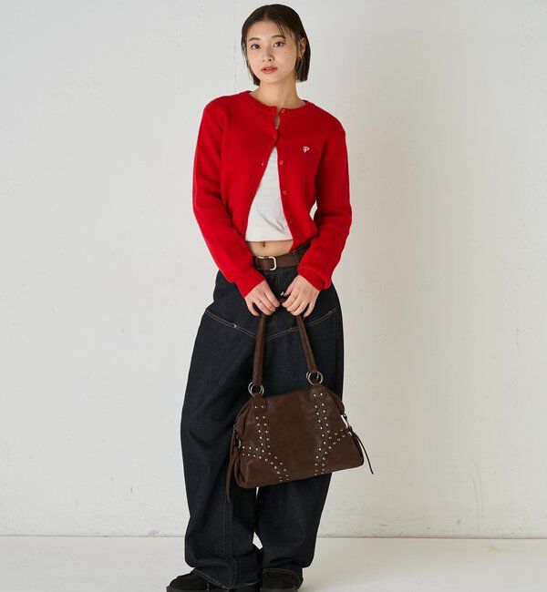  「STUDDED SHOULDER BAG/スタッズショルダーバッグ」|トートバッグ|