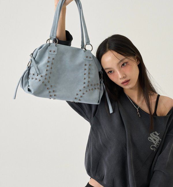  「STUDDED SHOULDER BAG/スタッズショルダーバッグ」|トートバッグ|