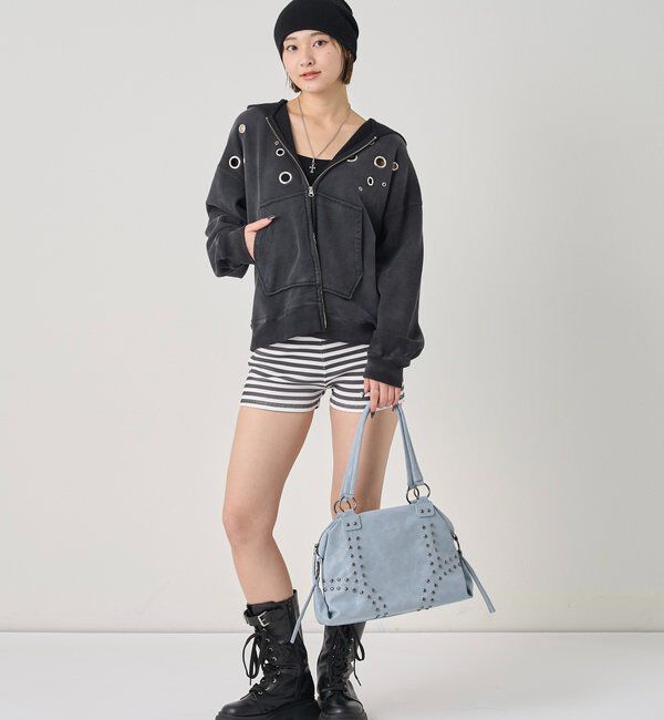  「STUDDED SHOULDER BAG/スタッズショルダーバッグ」|トートバッグ|