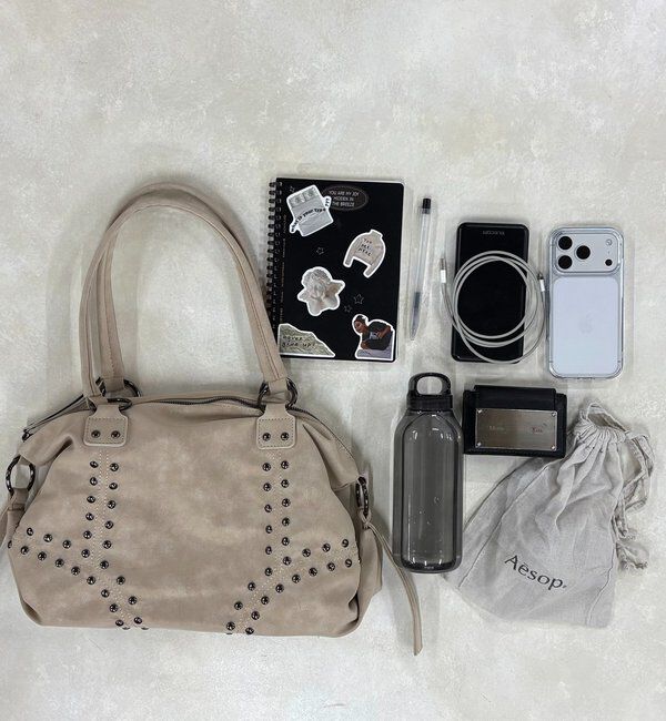  「STUDDED SHOULDER BAG/スタッズショルダーバッグ」|トートバッグ|