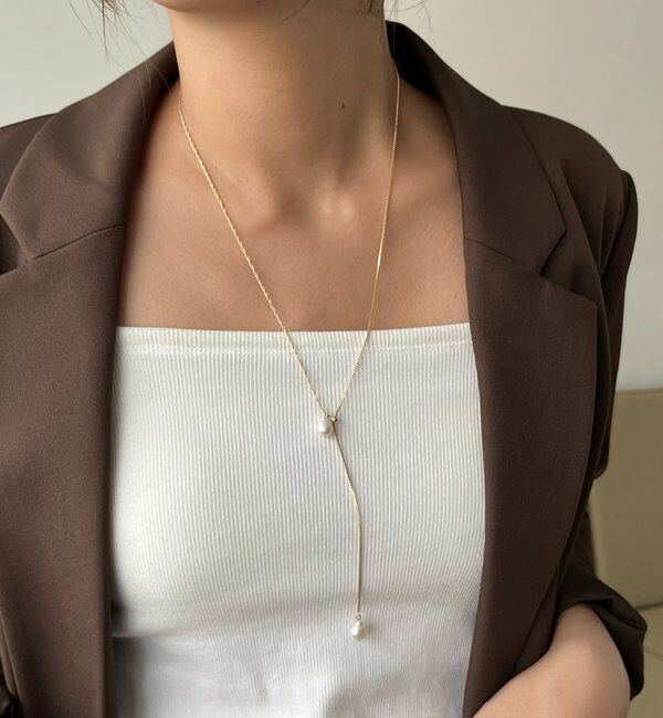  「〈GOLDY/ゴールディ〉ドロップパールYネックレス」|リング|