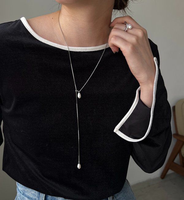  「〈GOLDY/ゴールディ〉ドロップパールYネックレス」|リング|シルバー