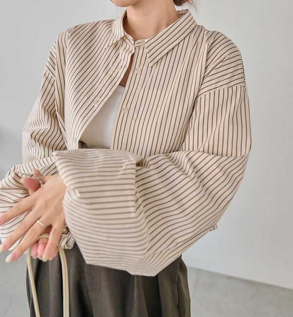  「袖バルーンクロップシャツ」|シャツ・ブラウス|