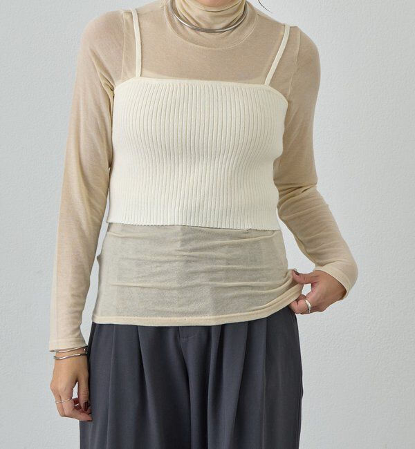  「シアータートルプルオーバー」|ニット・セーター|ベージュその他1
