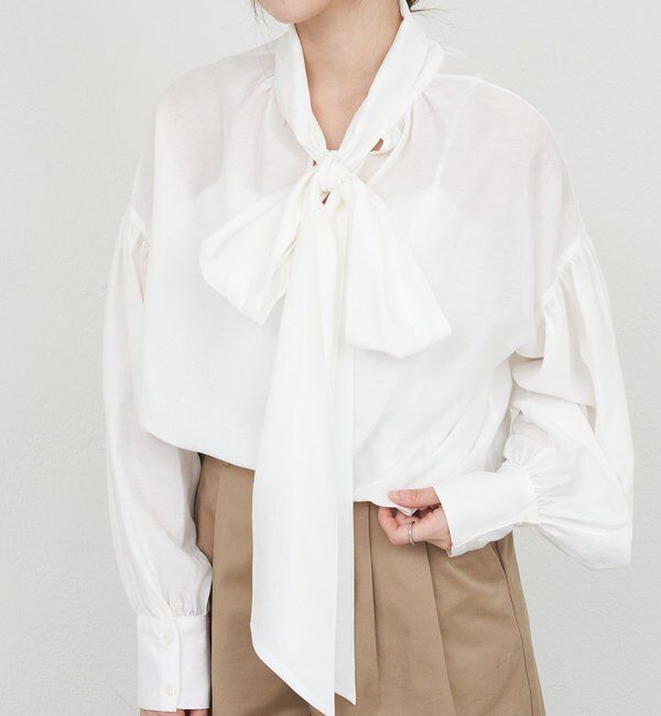  「【26SS予約】ボウタイブラウス」|シャツ・ブラウス|