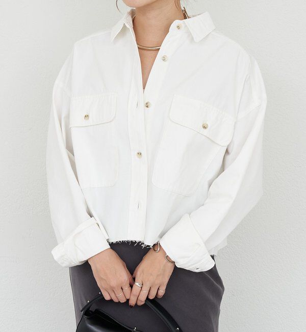  「【26SS予約】デニムオーバーショートシャツ」|シャツ・ブラウス|