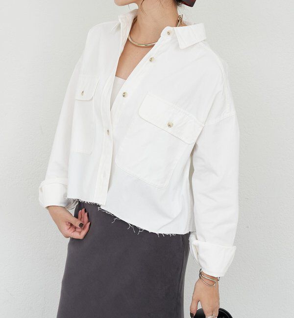  「【26SS予約】デニムオーバーショートシャツ」|シャツ・ブラウス|