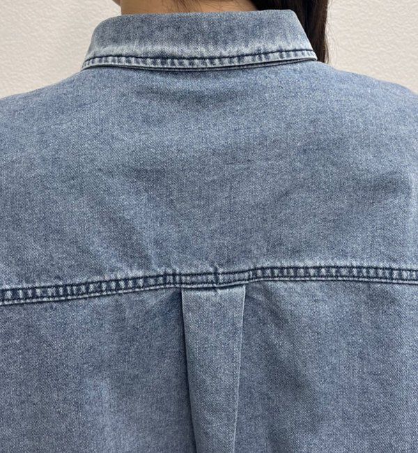  「【26SS予約】デニムオーバーショートシャツ」|シャツ・ブラウス|