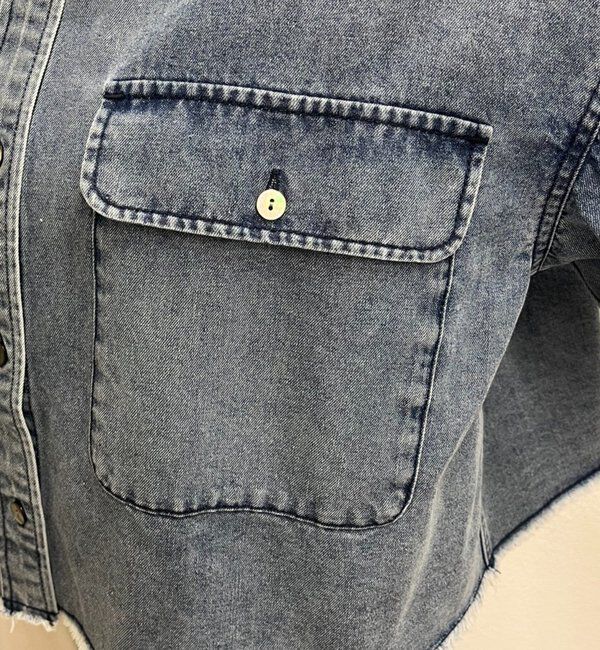  「【26SS予約】デニムオーバーショートシャツ」|シャツ・ブラウス|