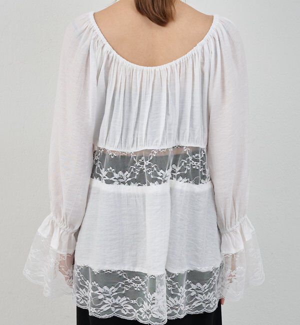  「【26SS予約】レースチュニックブラウス」|シャツ・ブラウス|