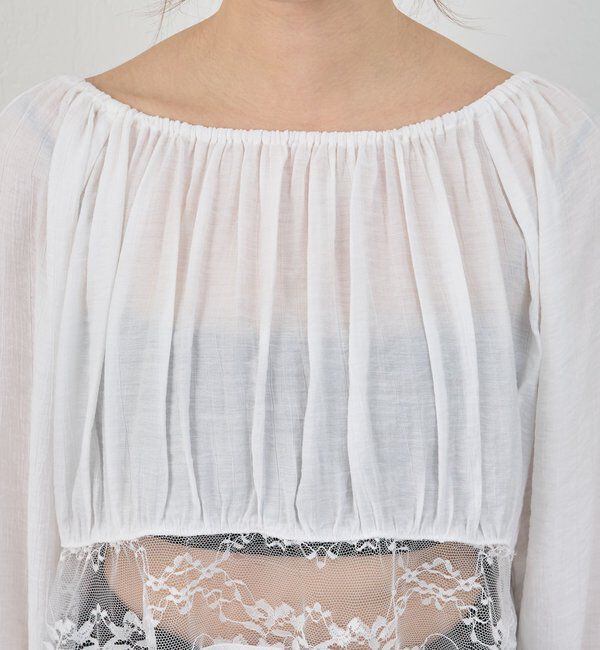  「【26SS予約】レースチュニックブラウス」|シャツ・ブラウス|