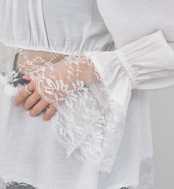  「【26SS予約】レースチュニックブラウス」|シャツ・ブラウス|