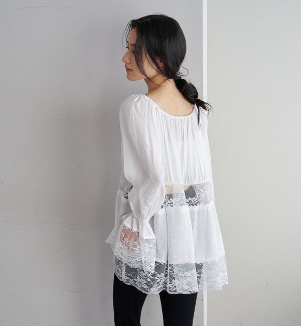  「【26SS予約】レースチュニックブラウス」|シャツ・ブラウス|
