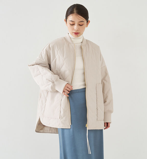 collex「【WEB限定】シャドーリップストップキルトブルゾン」|ダウン|