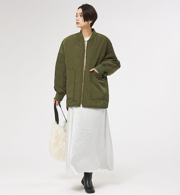 collex「【WEB限定】シャドーリップストップキルトブルゾン」|ダウン|