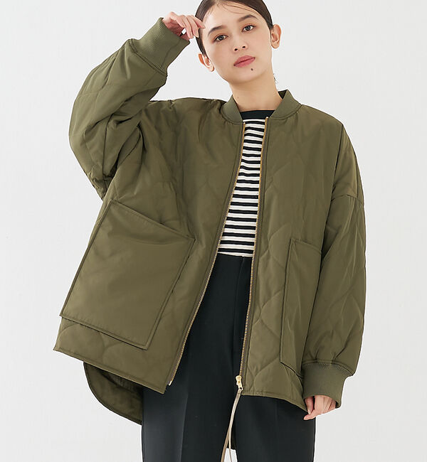 collex「【WEB限定】シャドーリップストップキルトブルゾン」|ダウン|