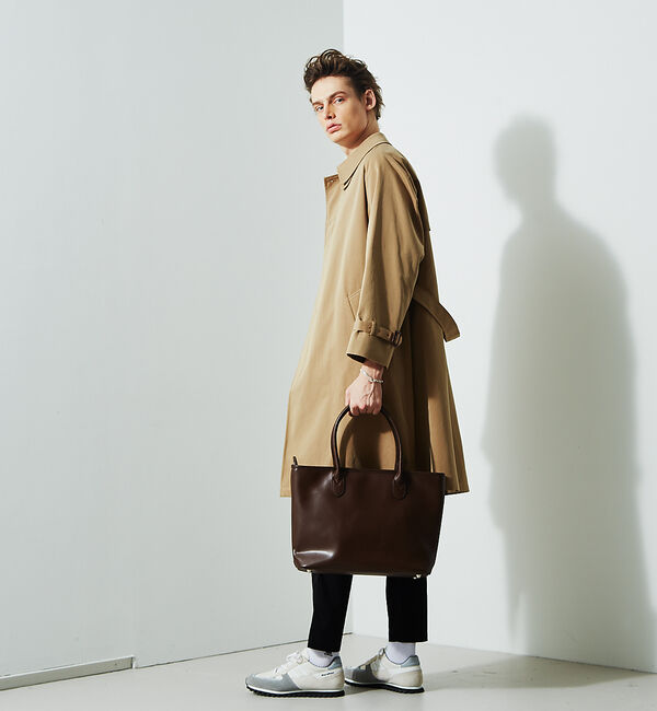 ABAHOUSE「【WEB別注】スプリットレザー トート バッグ / 天ファスナー付き」|トートバッグ|