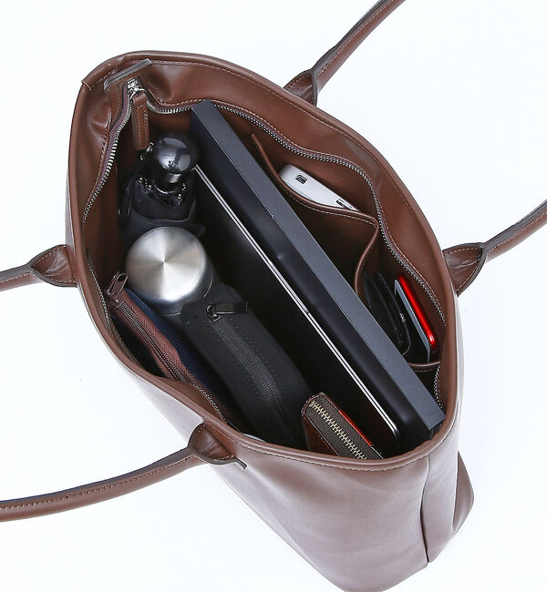 ABAHOUSE「【WEB別注】スプリットレザー トート バッグ / 天ファスナー付き」|トートバッグ|