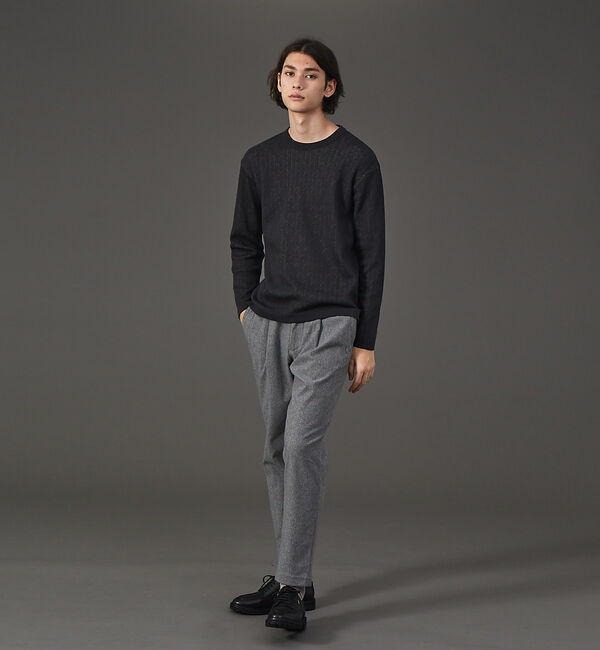 ABAHOUSE「幾何学 リンクス クルーネック プルオーバー ニット」|ニット・セーター|