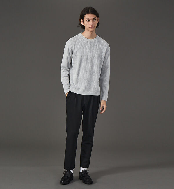 ABAHOUSE「幾何学 リンクス クルーネック プルオーバー ニット」|ニット・セーター|