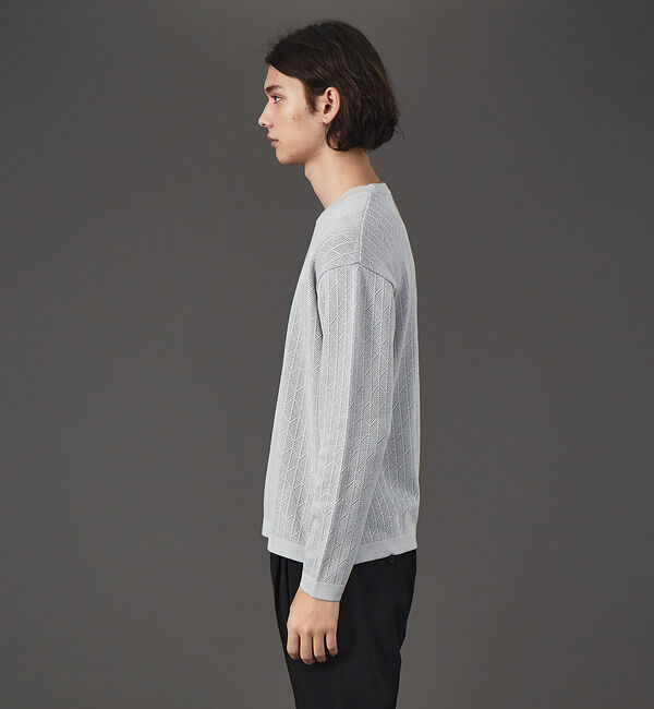 ABAHOUSE「幾何学 リンクス クルーネック プルオーバー ニット」|ニット・セーター|