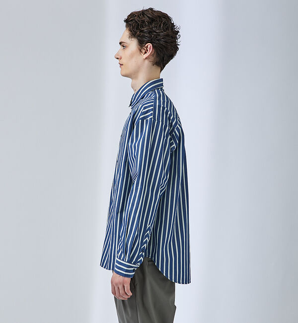 ABAHOUSE「【バイアスヨーク】オーバー ストライプシャツ」|シャツ・ブラウス|