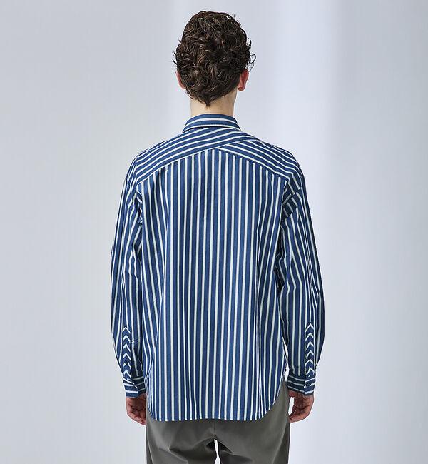ABAHOUSE「【バイアスヨーク】オーバー ストライプシャツ」|シャツ・ブラウス|