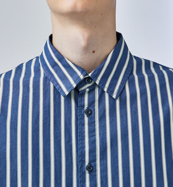 ABAHOUSE「【バイアスヨーク】オーバー ストライプシャツ」|シャツ・ブラウス|